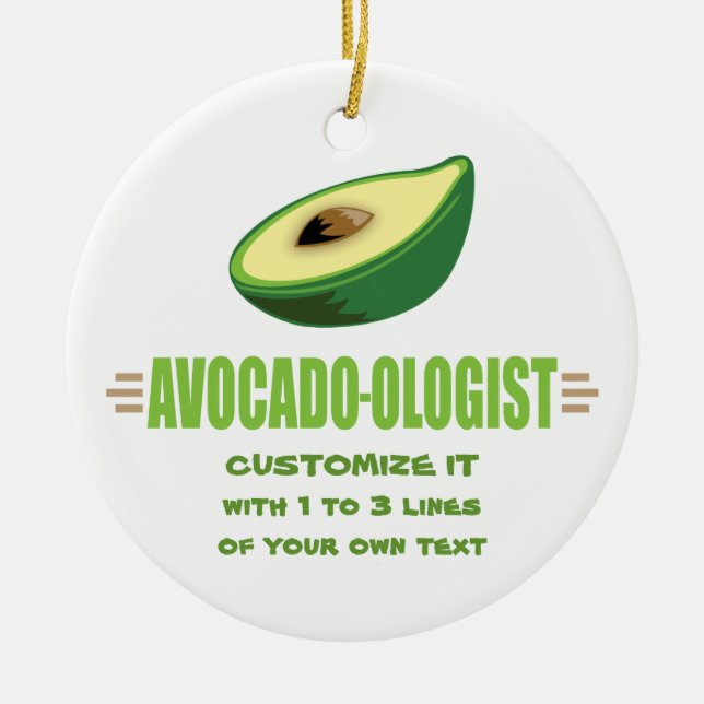 Funny Avocado Lover Keramikornament (Vorne)