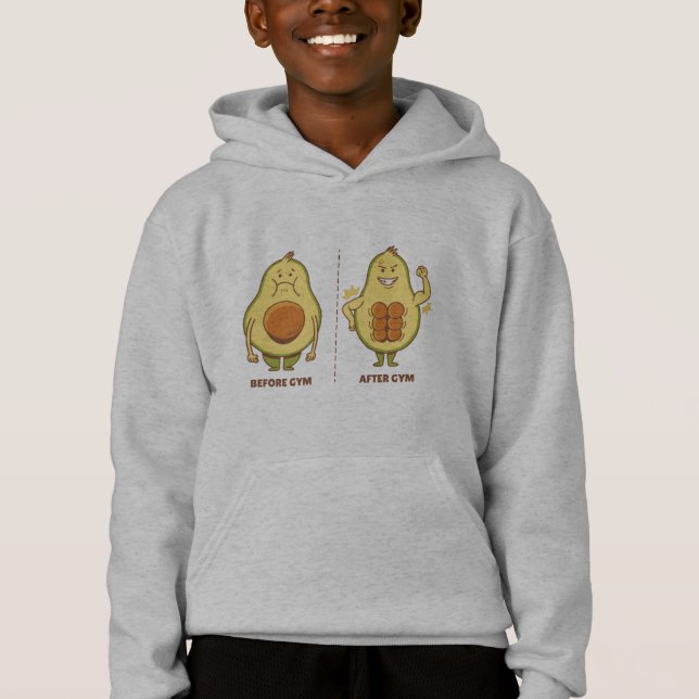 Funny Avocado, Niedliches Fruchtmeme Hoodie (Vorderseite)