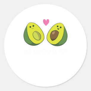 Funny Avocado Sie Complete Me Niedlich Avocado Runder Aufkleber