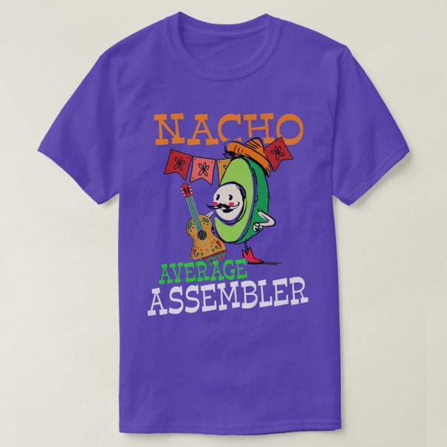 Funny Avocado Sombrero Fiesta Nacho Average Assemb T-Shirt (Design vorne)