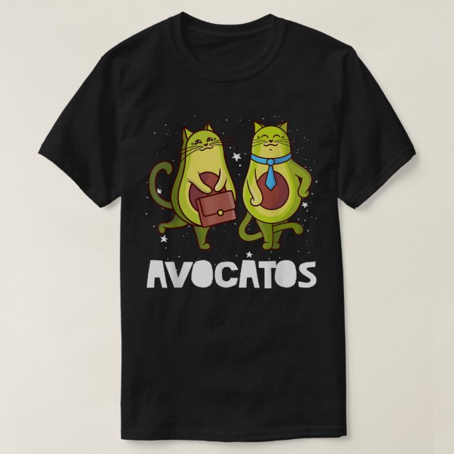 Funny Avogato Cat Niedlich Avocatos Vegan Avocado  T-Shirt (Design vorne)