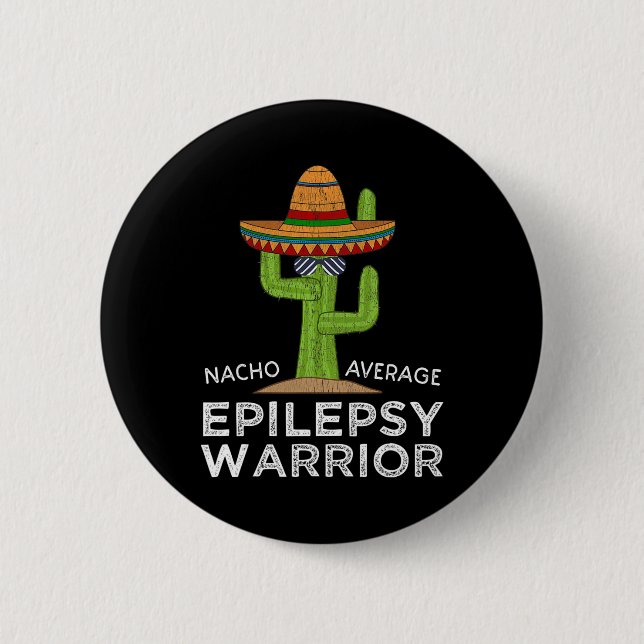 Funny Awareness Epilepsy Warrior Button (Vorderseite)