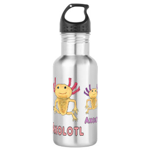 Funny Axolotl Axolitl Pun Edelstahlflasche
