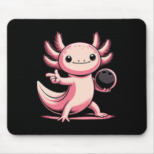Funny Axolotl Bowling Player Bowler Bowl Sports Mousepad