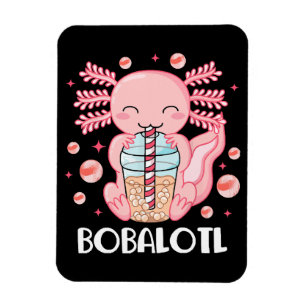 Funny Axolotl Bubble Tee Magnet