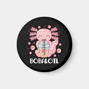 Funny Axolotl Bubble Tee Magnet