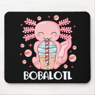 Funny Axolotl Bubble Tee Mousepad