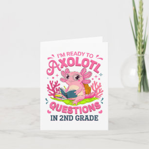 Funny Axolotl Erster Tag der Fragen der zweiten Kl Karte
