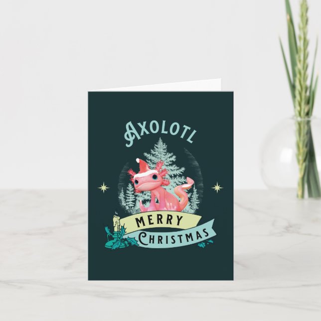 Funny Axolotl Frohe Weihnachten (Vorderseite)