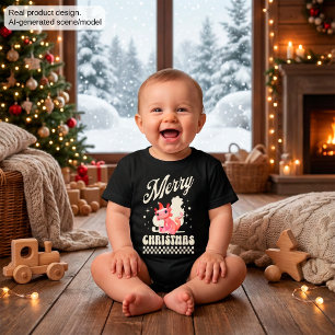 Funny Axolotl Frohe Weihnachten Baby T-shirt