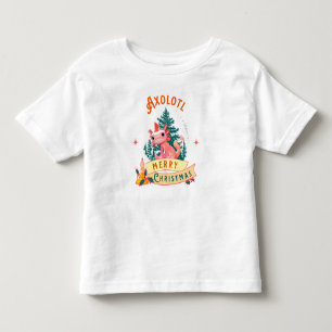 Funny Axolotl Frohe Weihnachten Kleinkind T-shirt