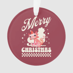 Funny Axolotl Frohe Weihnachten Ornament