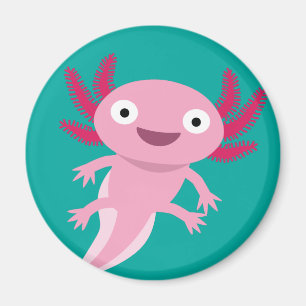 Funny Axolotl Illustration Magnet
