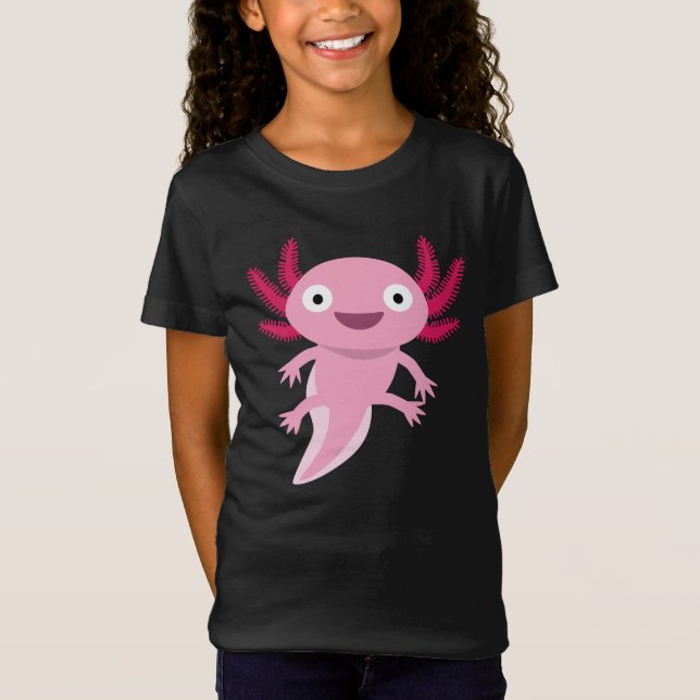Funny Axolotl Illustration T-Shirt (Vorderseite)