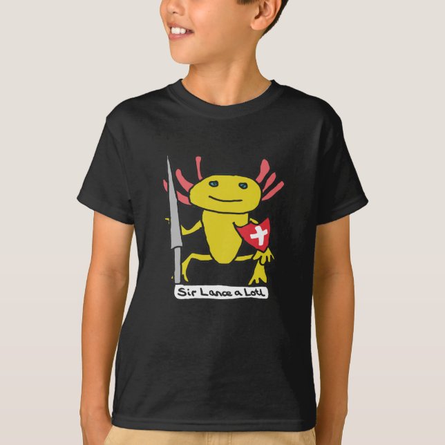 Funny Axolotl Knight T-Shirt (Vorderseite)