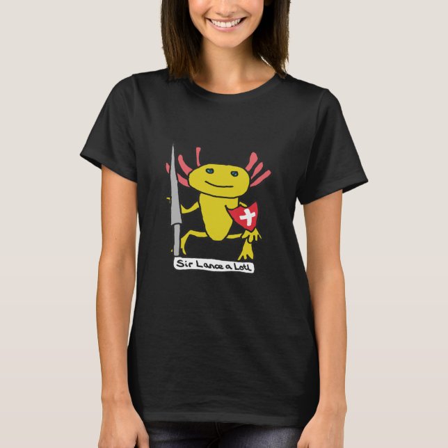 Funny Axolotl Knight T-Shirt (Vorderseite)
