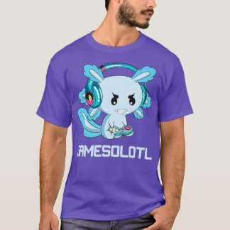 Funny Axolotl Lover Gamesalotl Gaming Axolotl Kind T-Shirt