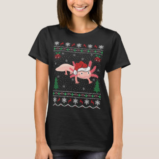Funny Axolotl Lover Xmas Geschenk Ugly Axolotl Chr T-Shirt