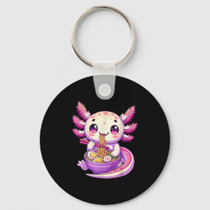 Funny Axolotl Noodle Anime Kawaii Axolotl Eating R Schlüsselanhänger