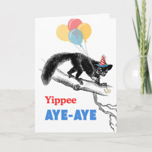Funny Aye-aye Geburtstag finden einige Grubs Karte