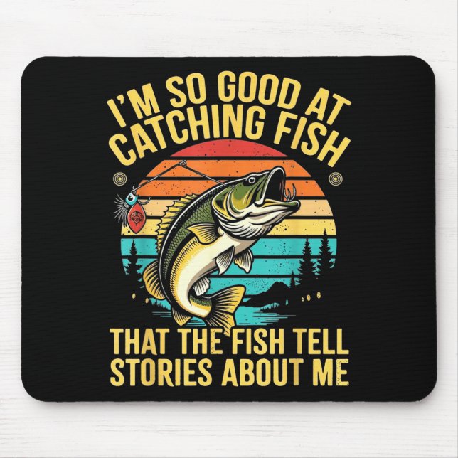 Funny B Fishing Quote Angler Snnerbait Lure Humor  Mousepad (Vorne)