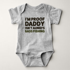 Funny Baby Bass Fishing Jersey Bodysuit Shirt
