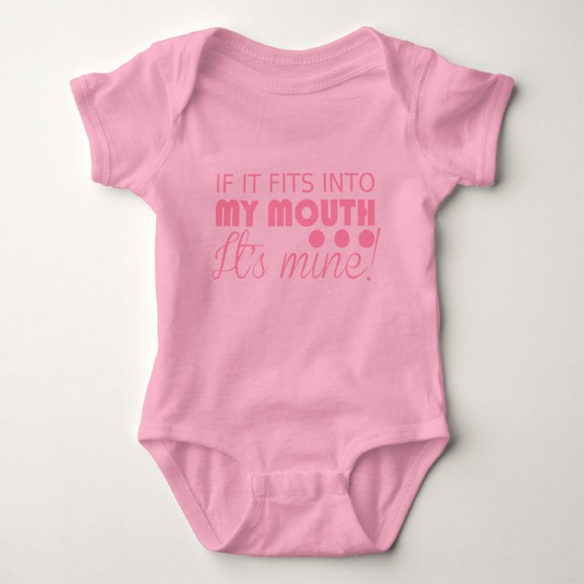 Funny Baby Bodysuit Blau Strampler (Vorderseite)