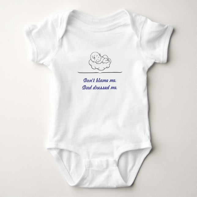 Funny Baby Bodysuit - Blue Print Daddy Edition Baby Strampler (Vorderseite)