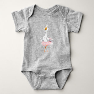 Funny Baby Bodysuit mit Ballerina Duck Strampler