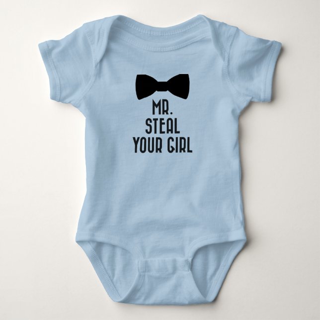 Funny Baby Boy Bodysuit - Mr. Steal Your Girl Baby Strampler (Vorderseite)