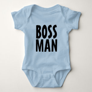 Funny BABY BOY JERSEY BODYSUIT BOSS MAN Strampler