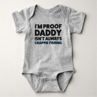 Funny Baby Crappie Fishing Jersey Bodysuit Shirt