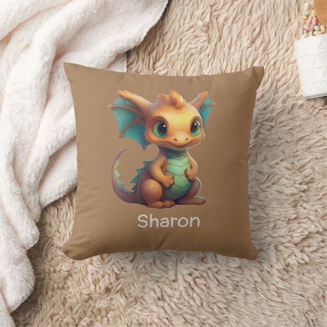 Funny Baby Dragon Chinesisches Neujahr Kissen (Decke)