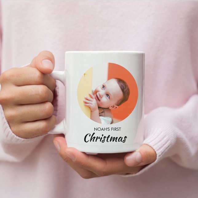 Funny Baby First Christmas Personalisiert Baby Fot Kaffeetasse (Von Creator hochgeladen)