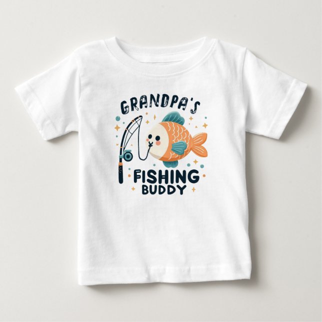 Funny Baby Fish | Großvaters Buddy-Baby Baby T-shirt (Vorderseite)