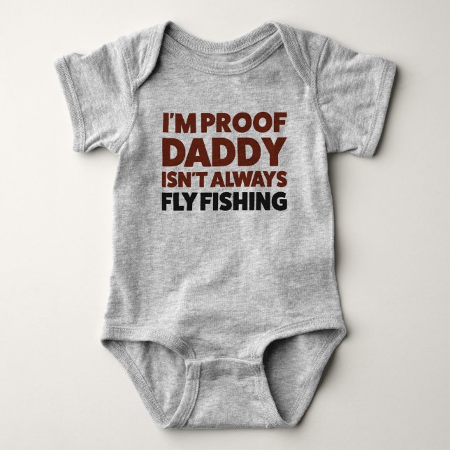Funny Baby Fishing Jersey Bodysuit Shirt (Vorderseite)