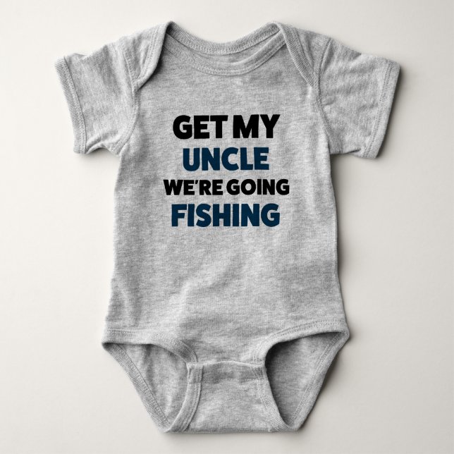 Funny Baby Fishing Jersey Bodysuit Shirt (Vorderseite)
