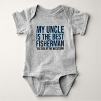 Funny Baby Fishing Jersey Bodysuit Shirt by Uncle