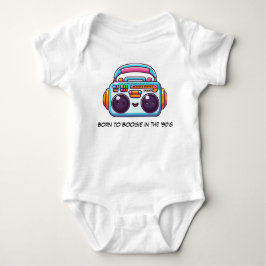 Funny Baby Geboren zu Boogie im Bodysuit der 90er  Baby Strampler