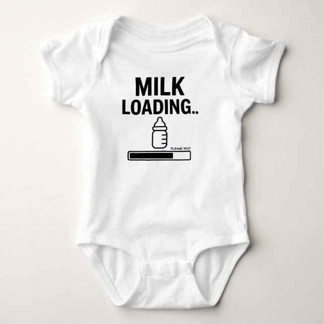 Funny Baby insgesamt - "Milk Loading.. Bitte warte Baby Strampler (Vorderseite)