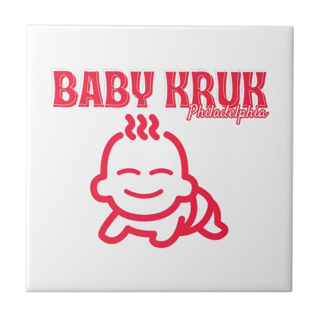 Funny Baby Kruk Philadelphia Premium Fliese (Vorderseite)