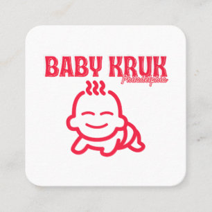 Funny Baby Kruk Philadelphia Premium Quadratische Visitenkarte