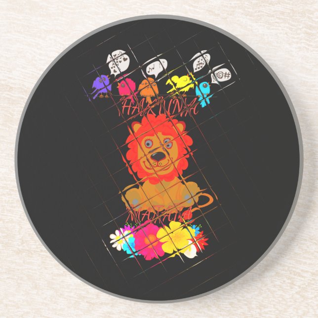 Funny Baby Lion King: Hakuna Matata Art Design Untersetzer (Vorne)
