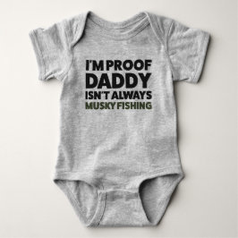 Funny Baby Musky Fischen Jersey Bodysuit Shirt