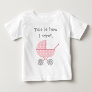 Funny Baby Stroller Für Neugeborene Mädchen Baby T-shirt