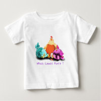 Funny Baby T - Shirt Hühner Wartete Eier zu Hatch
