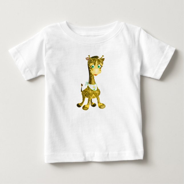 Funny Baby T - Shirt mit Happy Baby Giraffe (Vorderseite)