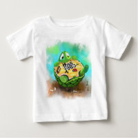 Funny Baby T - Shirt Turtle Ladybug Schach spielen