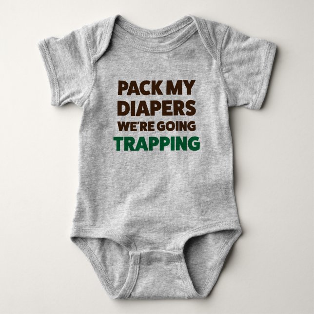 Funny Baby Trapping Jersey Bodysuit Shirt (Vorderseite)