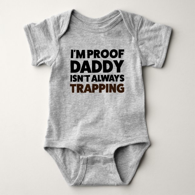 Funny Baby Trapping Jersey Bodysuit Shirt (Vorderseite)